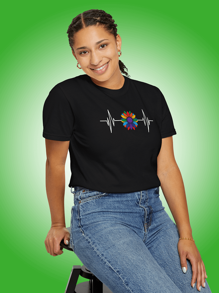Pride Rainbow Flower Heartbeat product image (1)