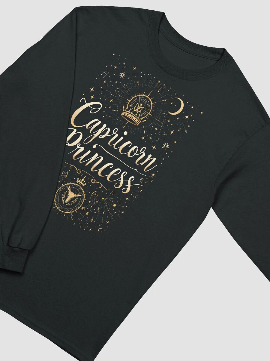 Capricorn Princess Golden Lettering Long Sleeve Tee product image (4)