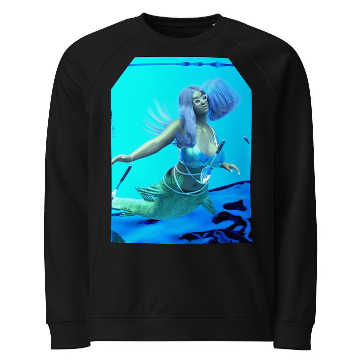 Mermaid Vibes Unisex Organic Raglan Sweatshirt product image (1)