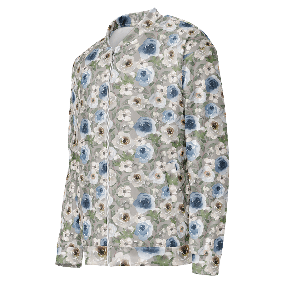 Grey Roses Bomber Jacket product image (3)