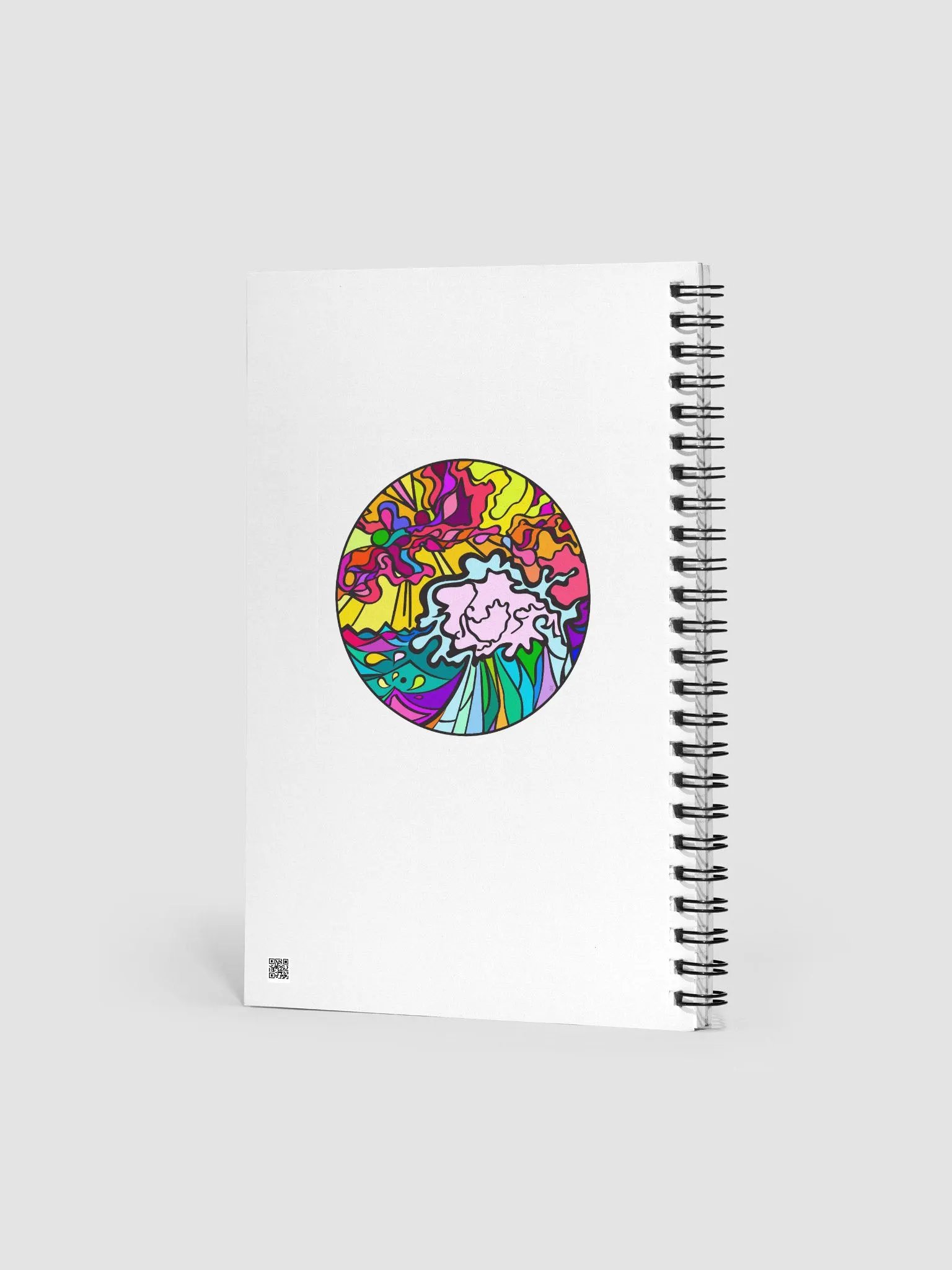 Vibrant Swirls Spiral Notebook – Wave at Sunset product image (2)