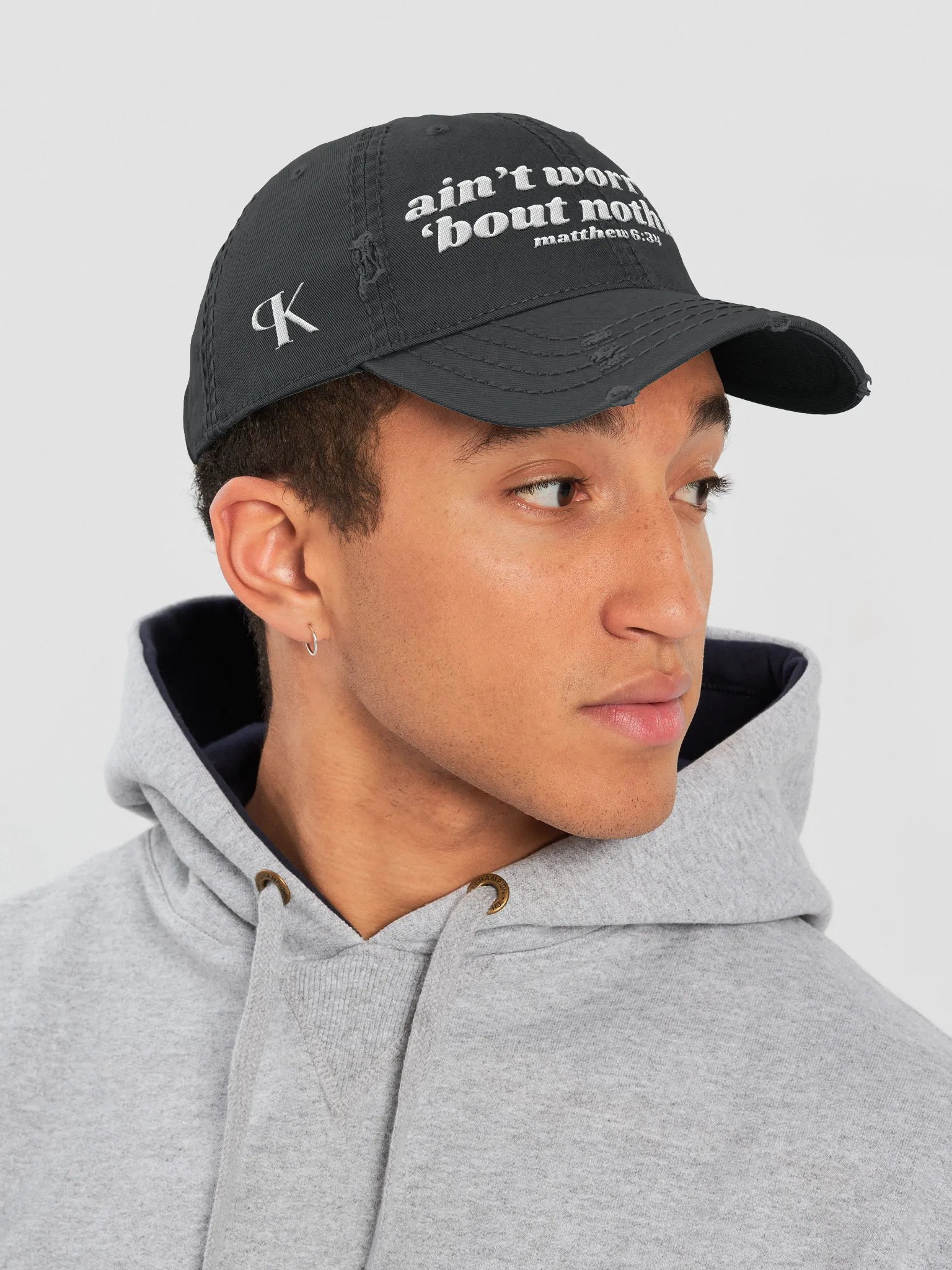 Ain't Worried 'Bout Nothin' Distressed Hat product image (21)