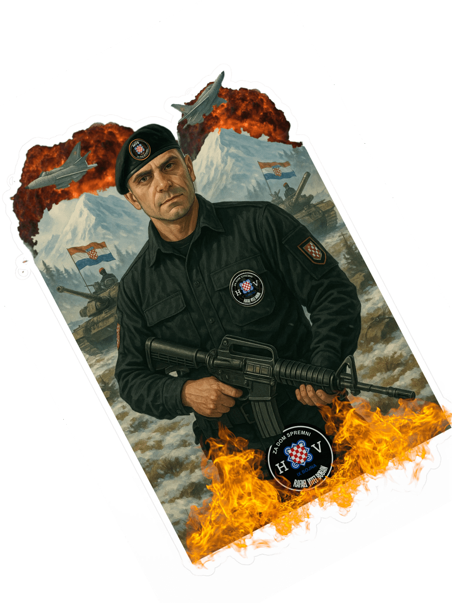 Military Emblem Sticker Sheet 9.Bojna Hos product image (1)