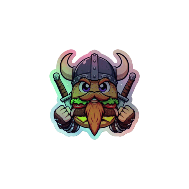 Viking Burger Holographic Sticker Sheet product image (1)