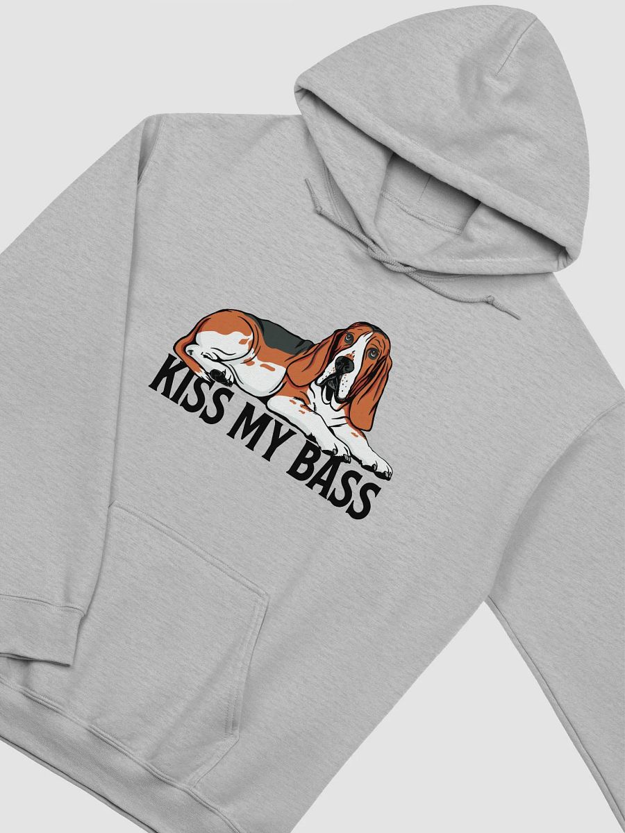 Kiss My Bass Hooded Sweatshirt | Funny Hoodie for Basset Hound(Tricolor) Owners product image (24)