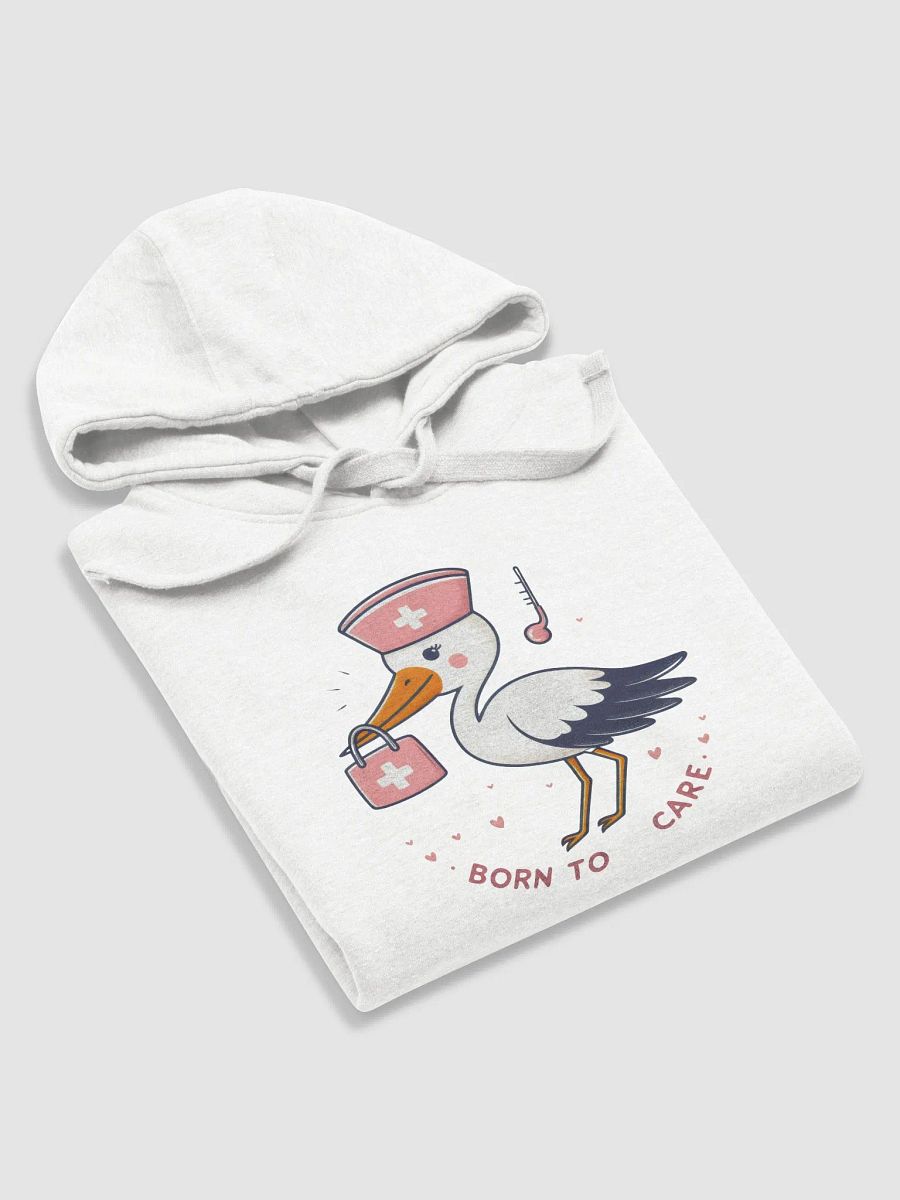 BORN TO CARE Nurse Stork Hoodie product image (53)
