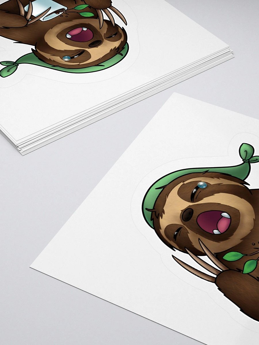 Yawning Sloth Kiss-Cut Sticker product image (8)
