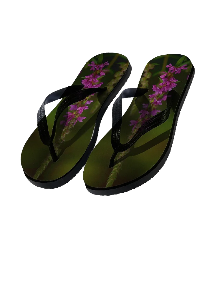 Flip flops - Violette Blüten vor dunklem Hintergrund product image (1)