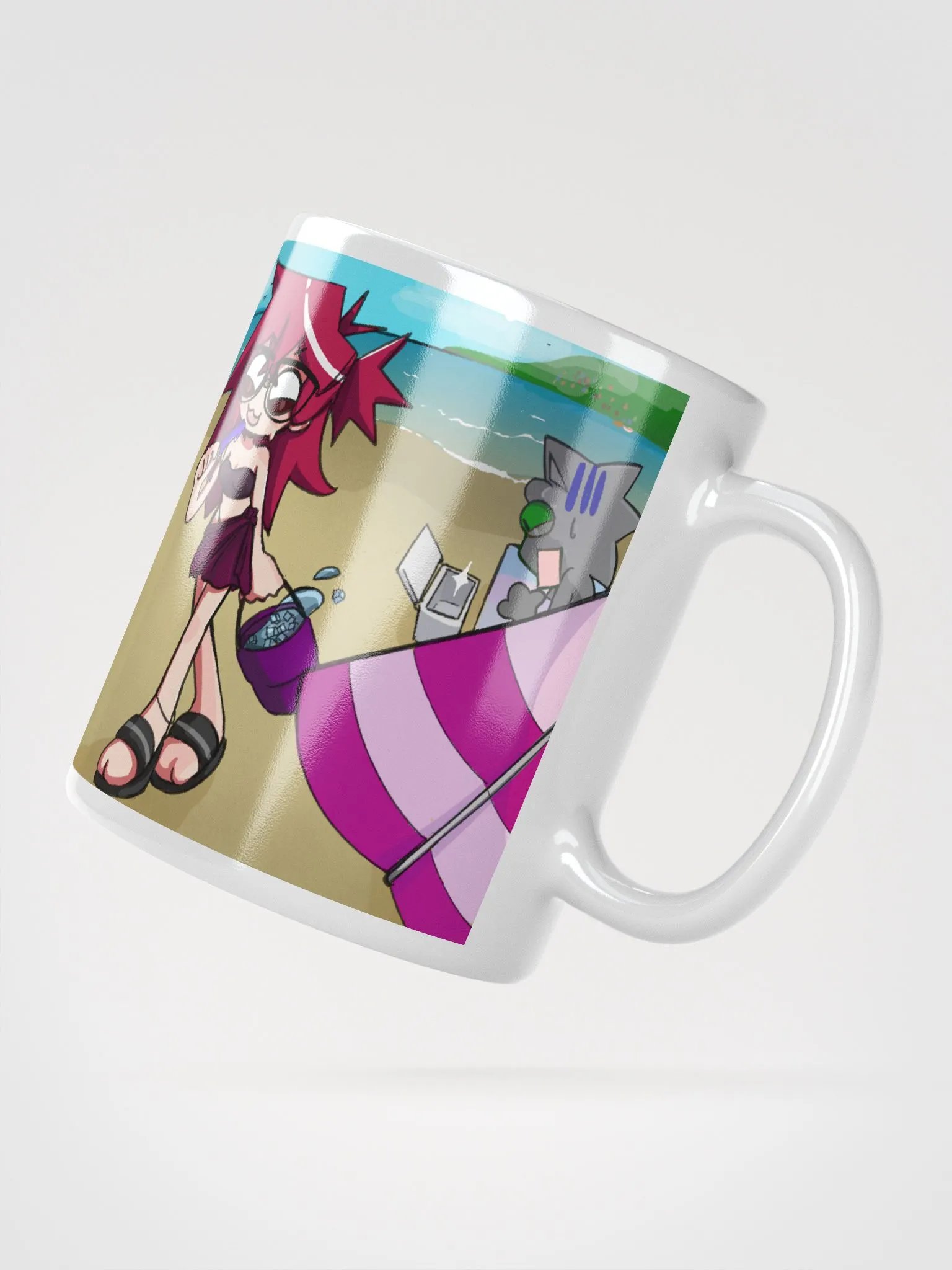 Enemy Crab & Sr Meowmers Art White Coffee Mug product image (2)