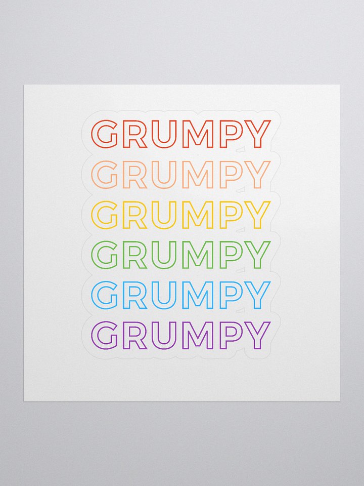 Grumpy Rainbow sticker product image (1)
