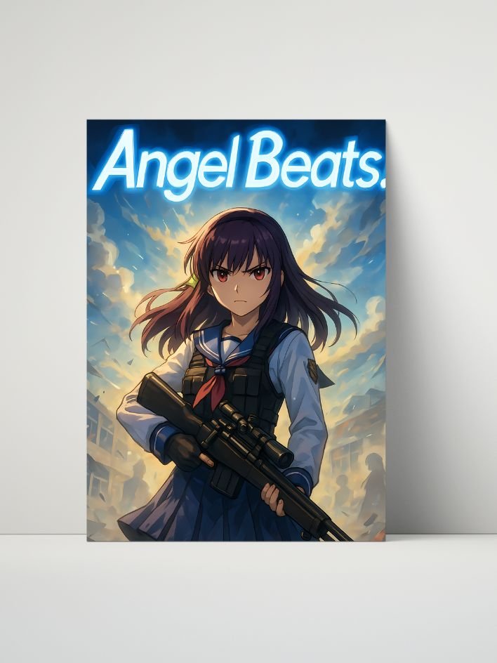 Angel Beats! – Yuri Nakamura Battle Ready – 8x10 Metal Print product image (1)