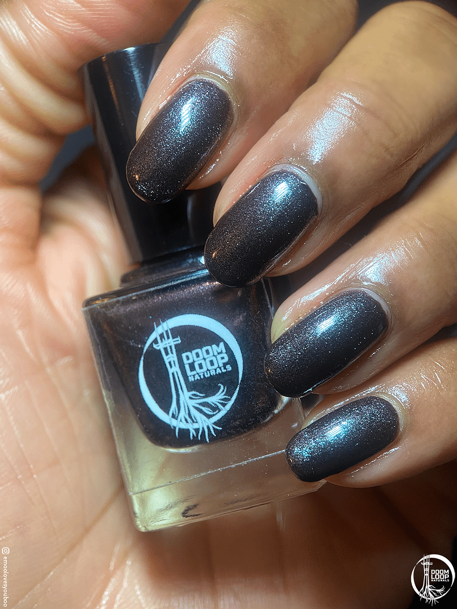 RUINCHARMED - Dark Bruised-Red and Green Shimmer Nail Polish product image (5)