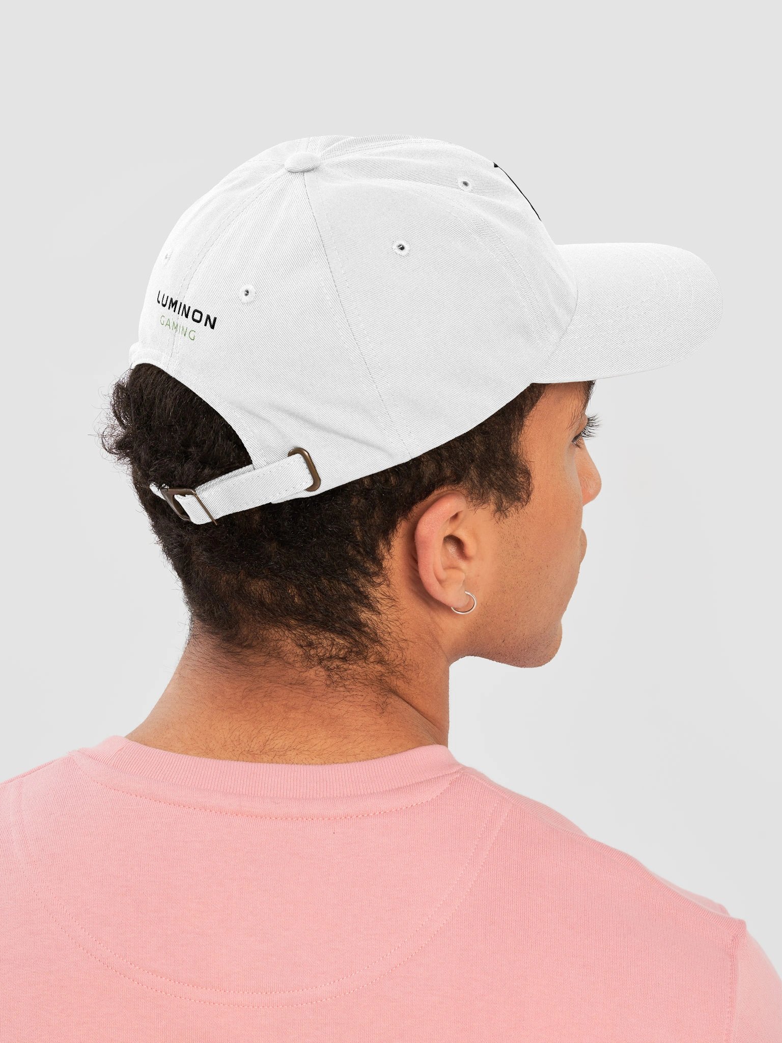 Luminon Embroidered Dad Hat - White/Black product image (8)