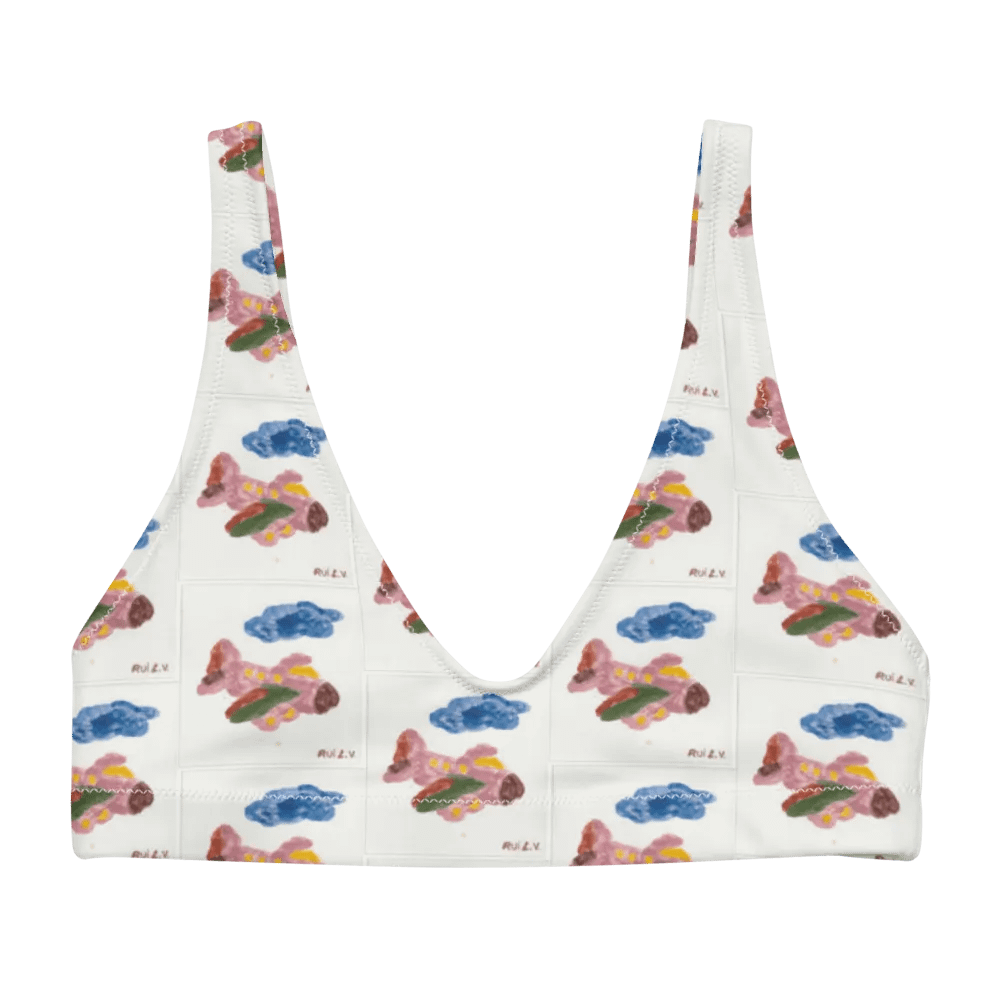 Kid Airplane (All-Over Print Recycled Padded Bikini Top) product image (2)