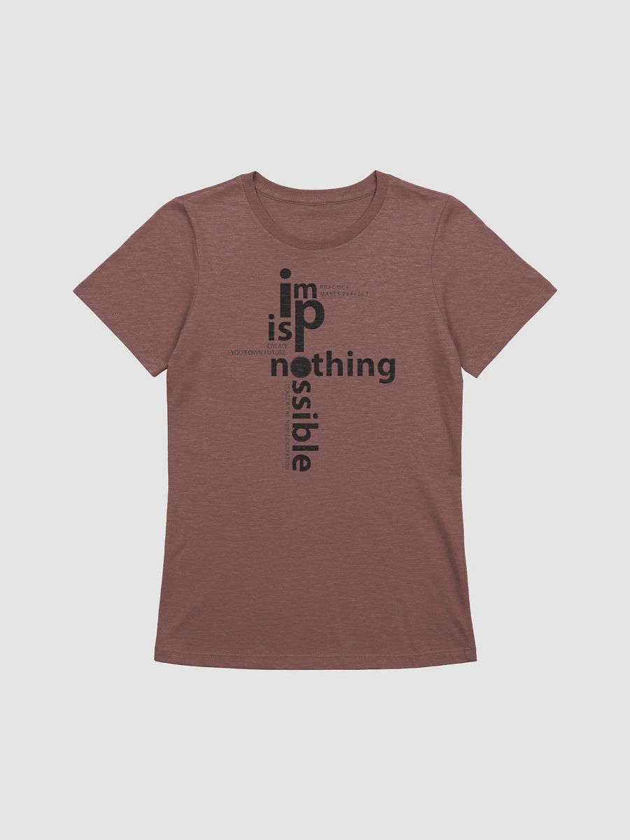 Women's Supersoft Relaxed-fit T-Shirt Nothing Impossible Letter product image (3)