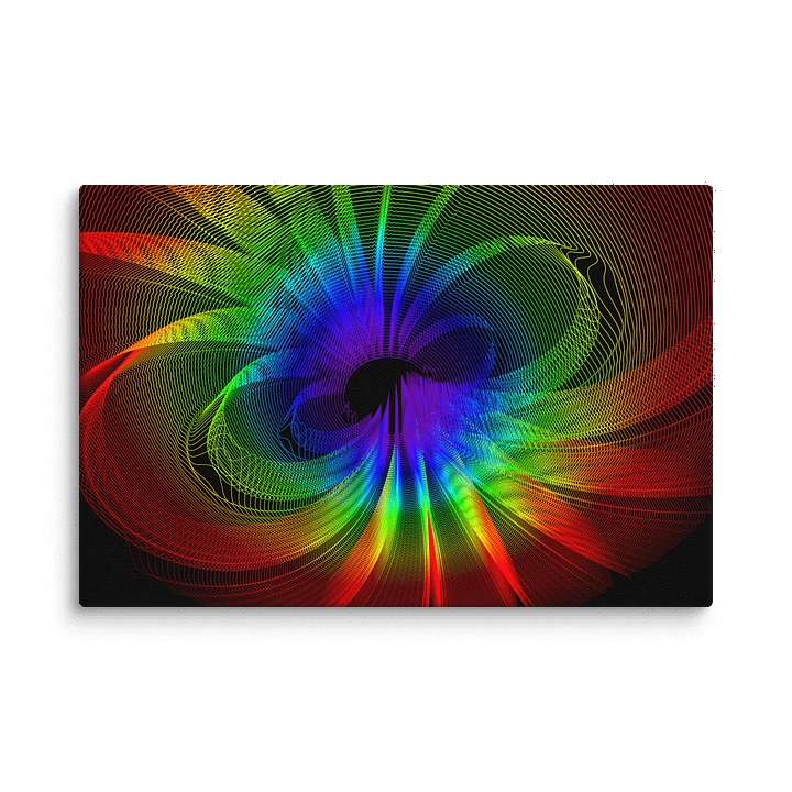Sparse Spectral Spaceport Alpha - Diffraction Curves Physics Art Canvas Print product image (1)