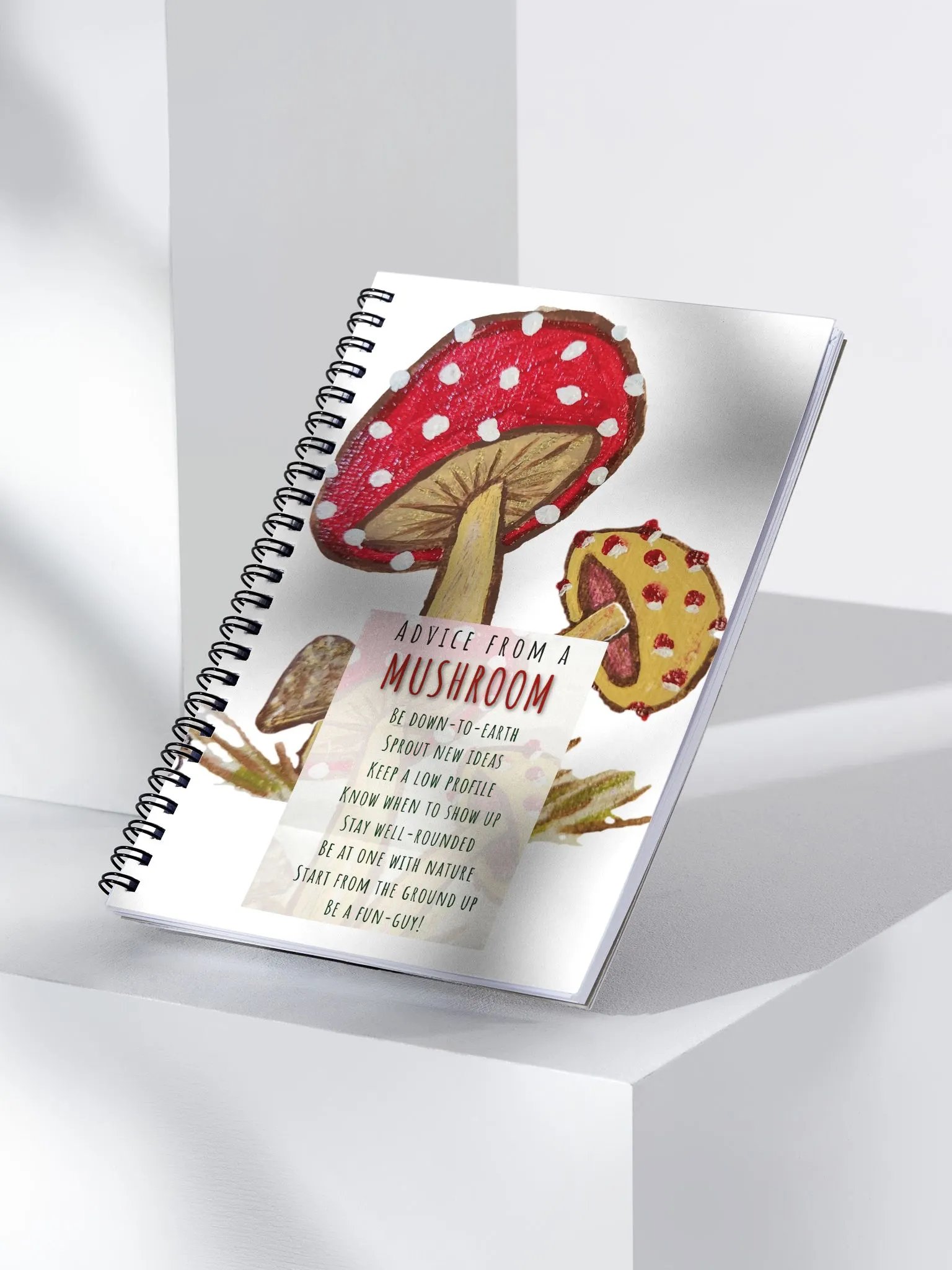 Advice From a Mushroom Spiral Notebook product image (3)