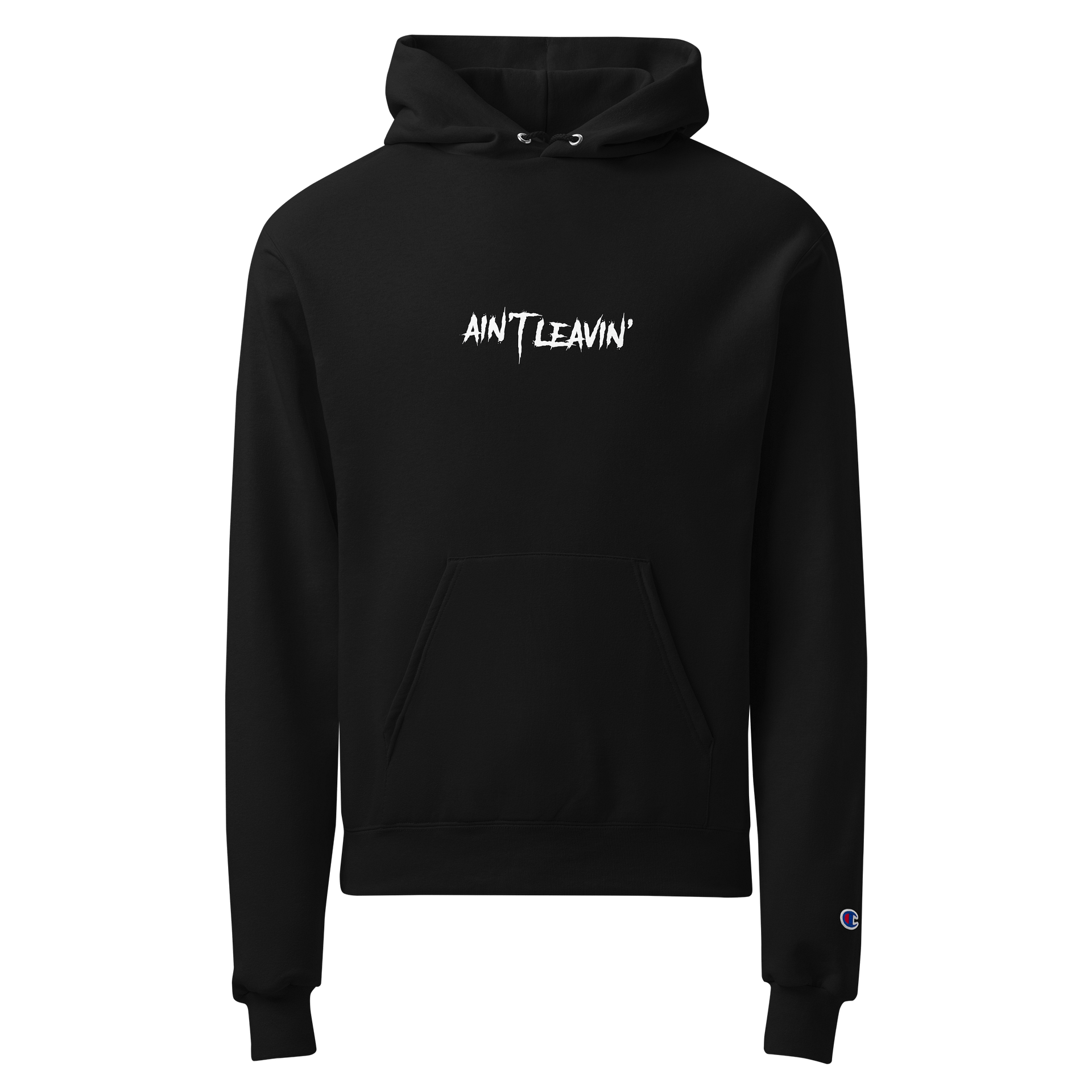 AIN'T LEAVIN THO x BLACK HOODIE product image (2)