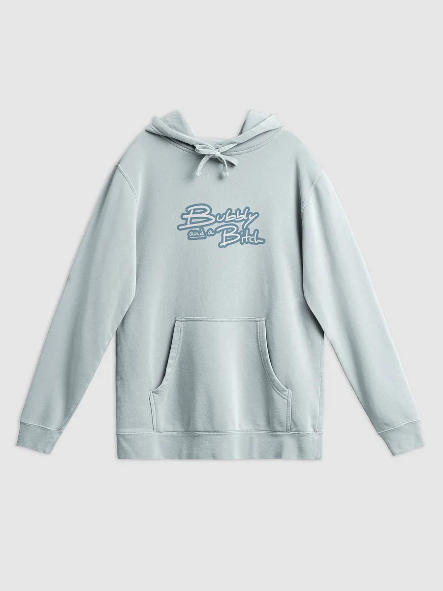 Bubbly and a B*tch (lined design, #709AAF) printed pigment hoodie product image (19)