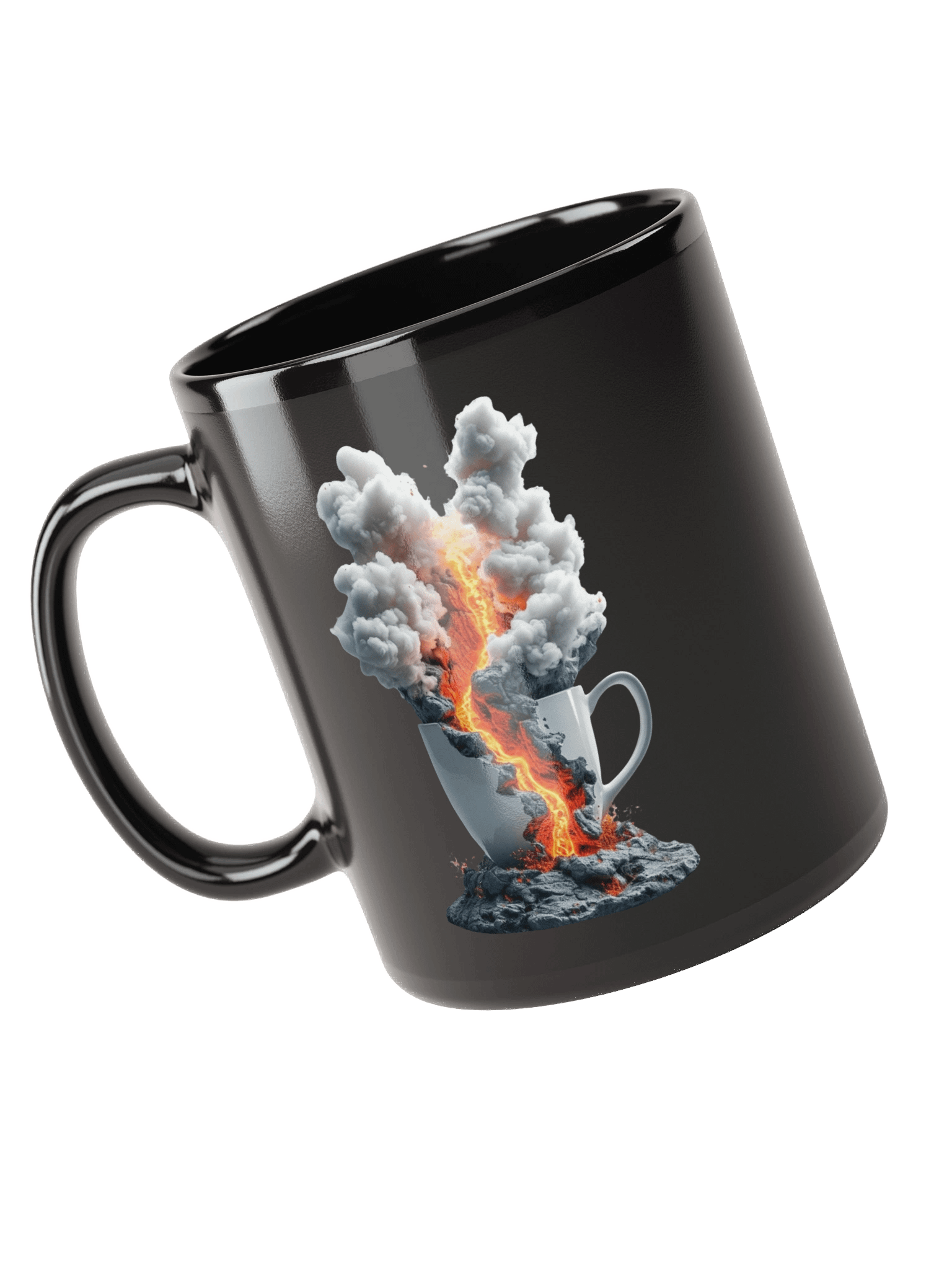 Volcanic Eruption Black Coffee Mug product image (4)