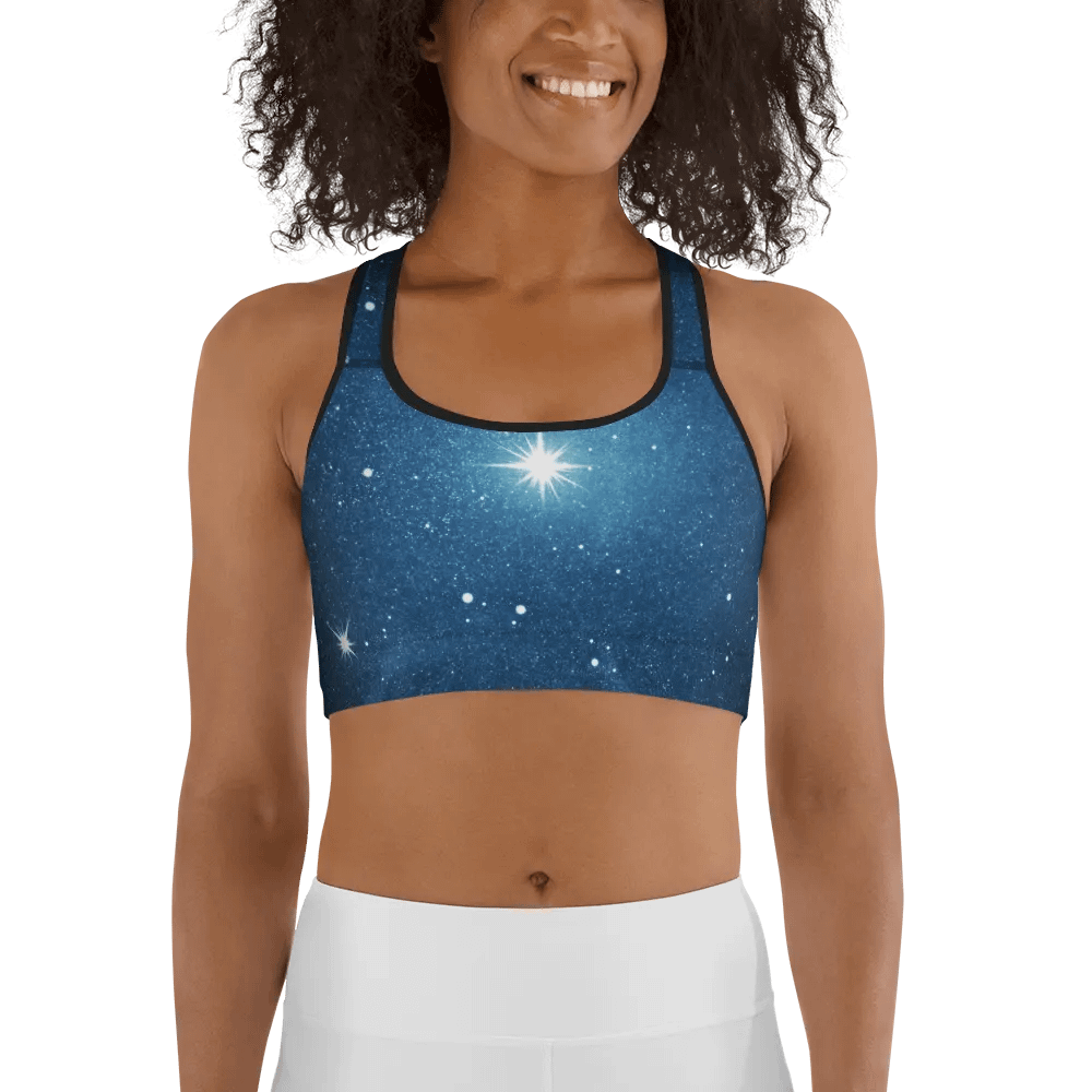 Starry Night Sky Customizable Sports Bra product image (4)