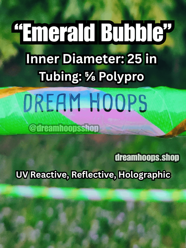 Emerald Bubble - 25'' 5/8 Polypro Dance Hoop product image (1)