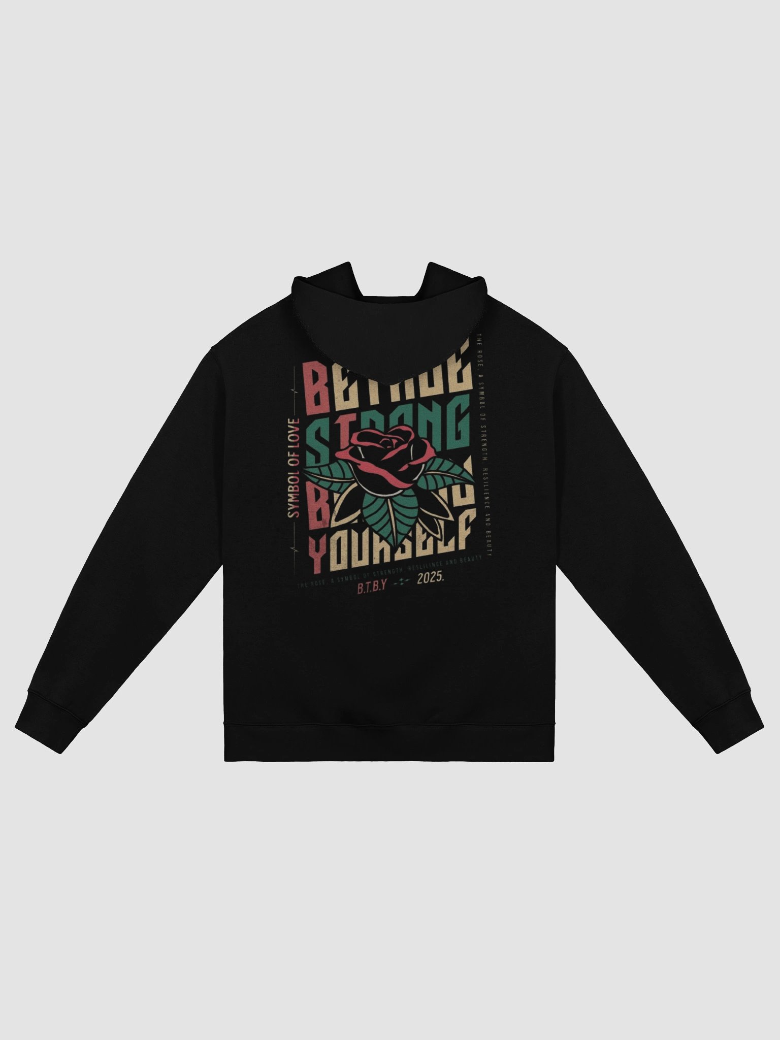 VINTAGE OVERSIZED ROSE HOODIE Be True Be You (BTBY) product image (2)