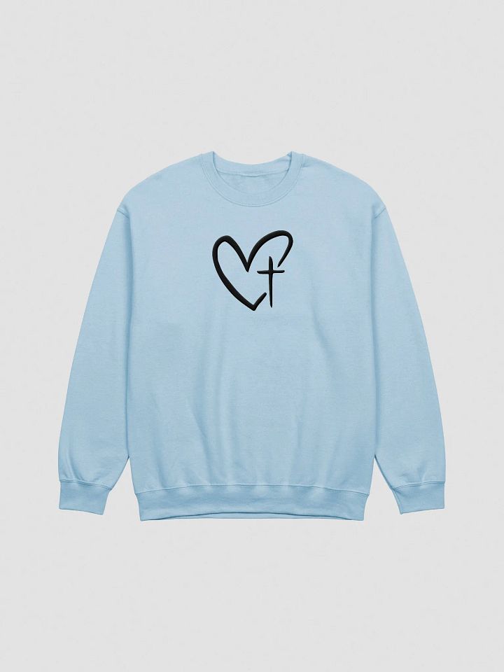 Embroidered Heart and Cross Sweatshirt product image (1)
