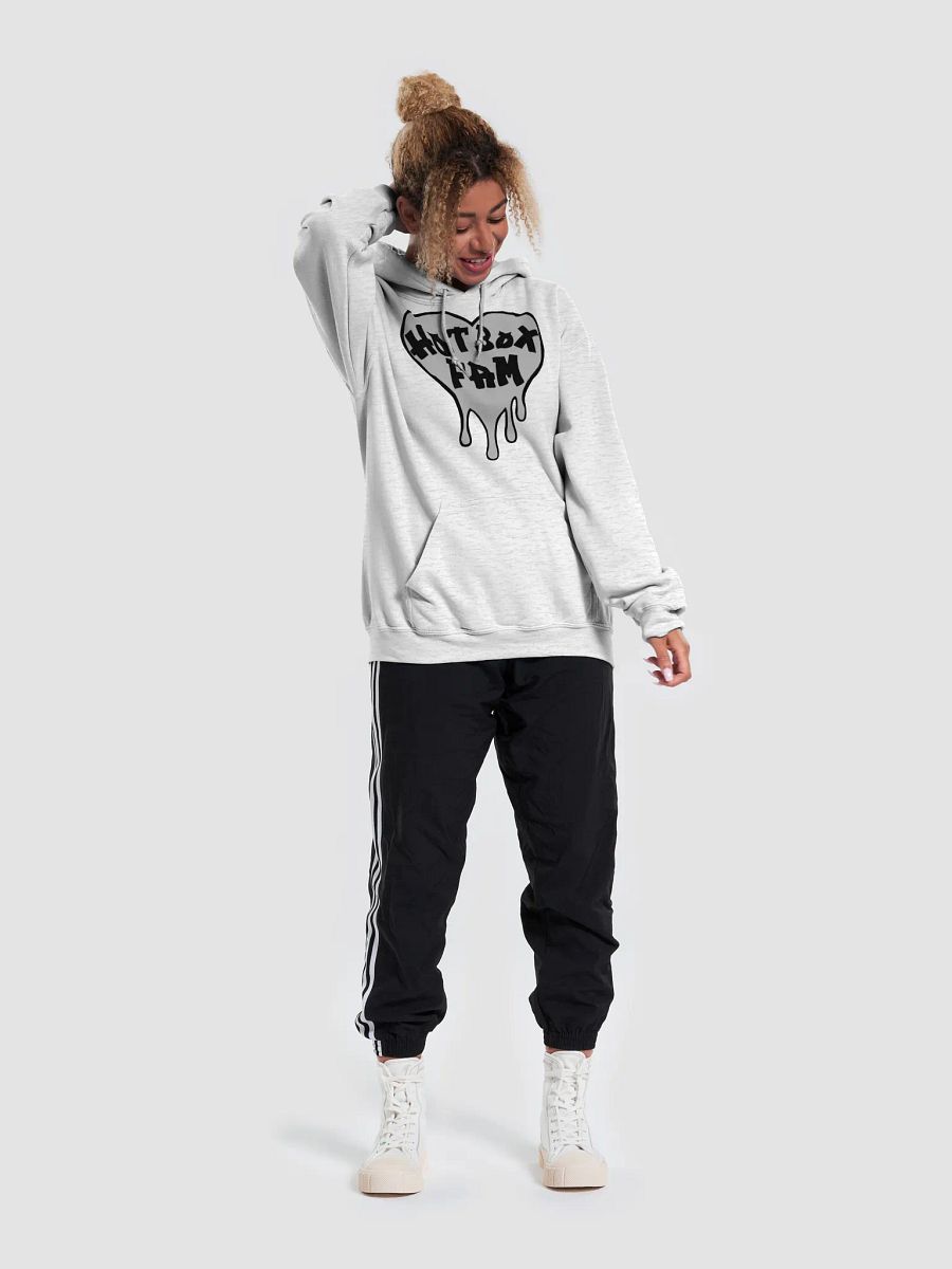 UNISEX HOT BOX FAM SOLID GREY LOGO HOODIE product image (52)