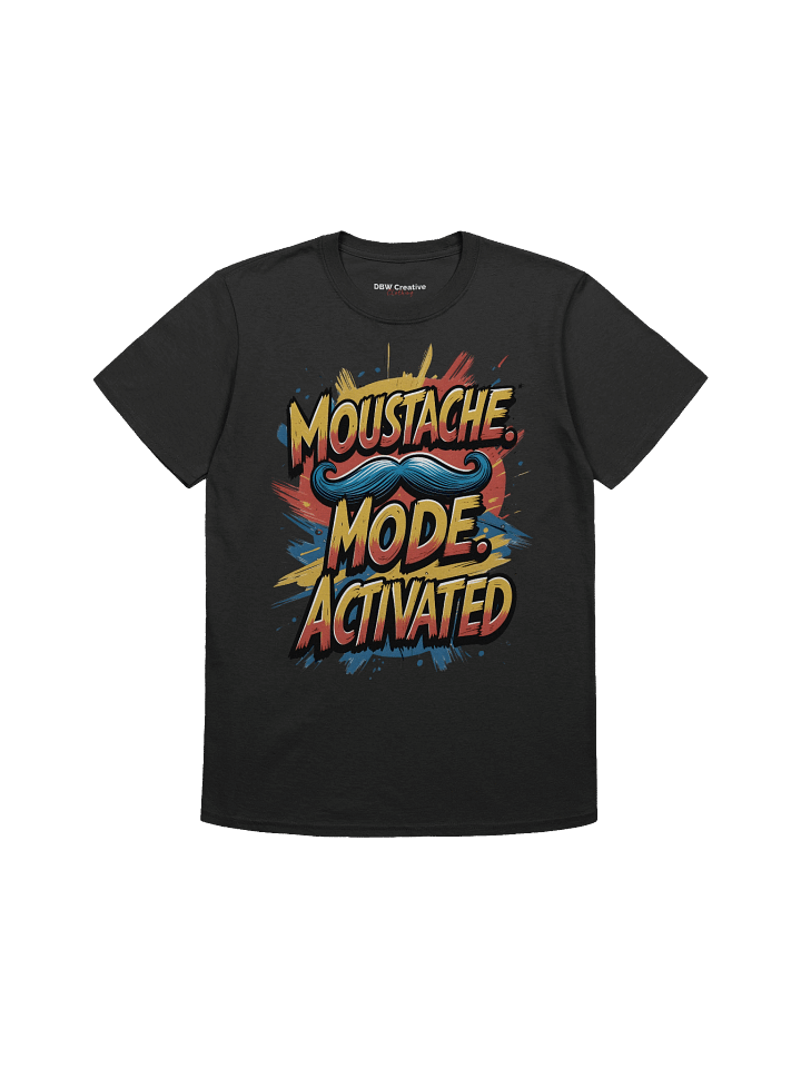 "Moustache Mode Activated" Comic Style T-Shirt - Bold Movember Apparel product image (2)
