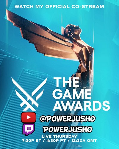 I'm going to be live tomorrow as the OFFICIAL CO-STREAM of #TheGameAwards on both Twitch and YouTube! I'll be live by about 7...
