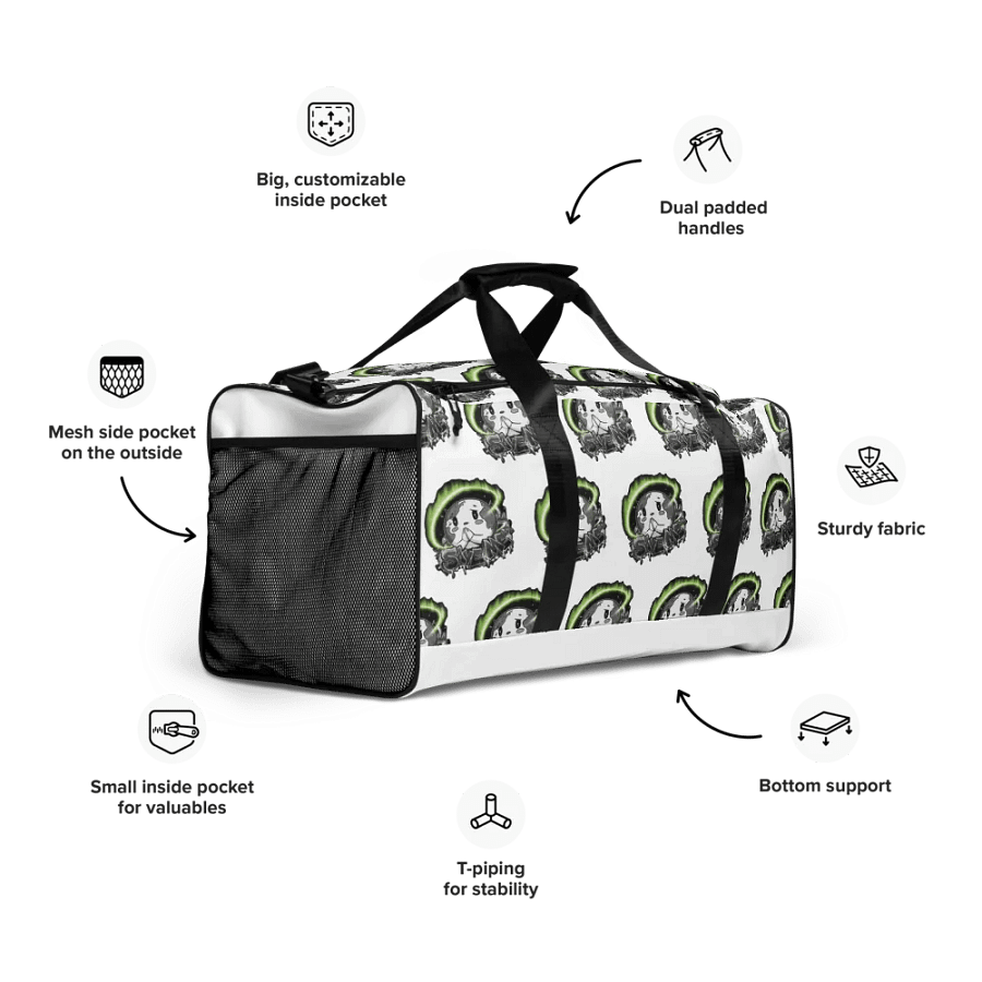 Save Me: A Plea from Planet Earth White Duffle Bag 🌍 product image (4)