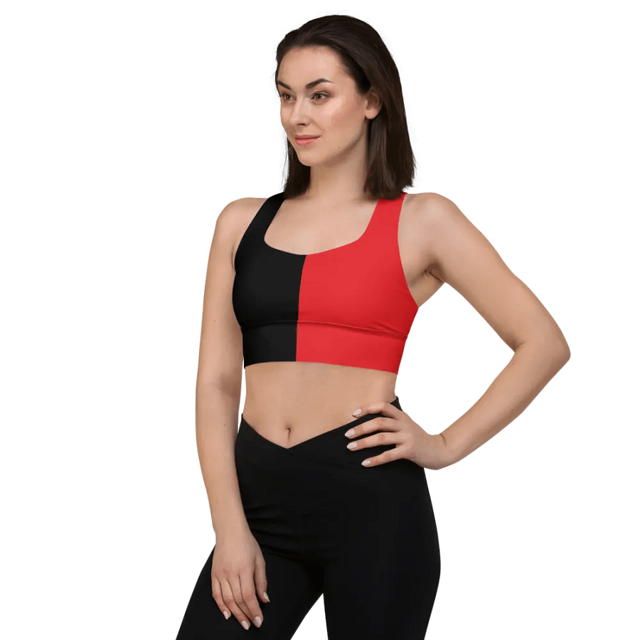 Black & Red - Longline Sports Bra product image (4)