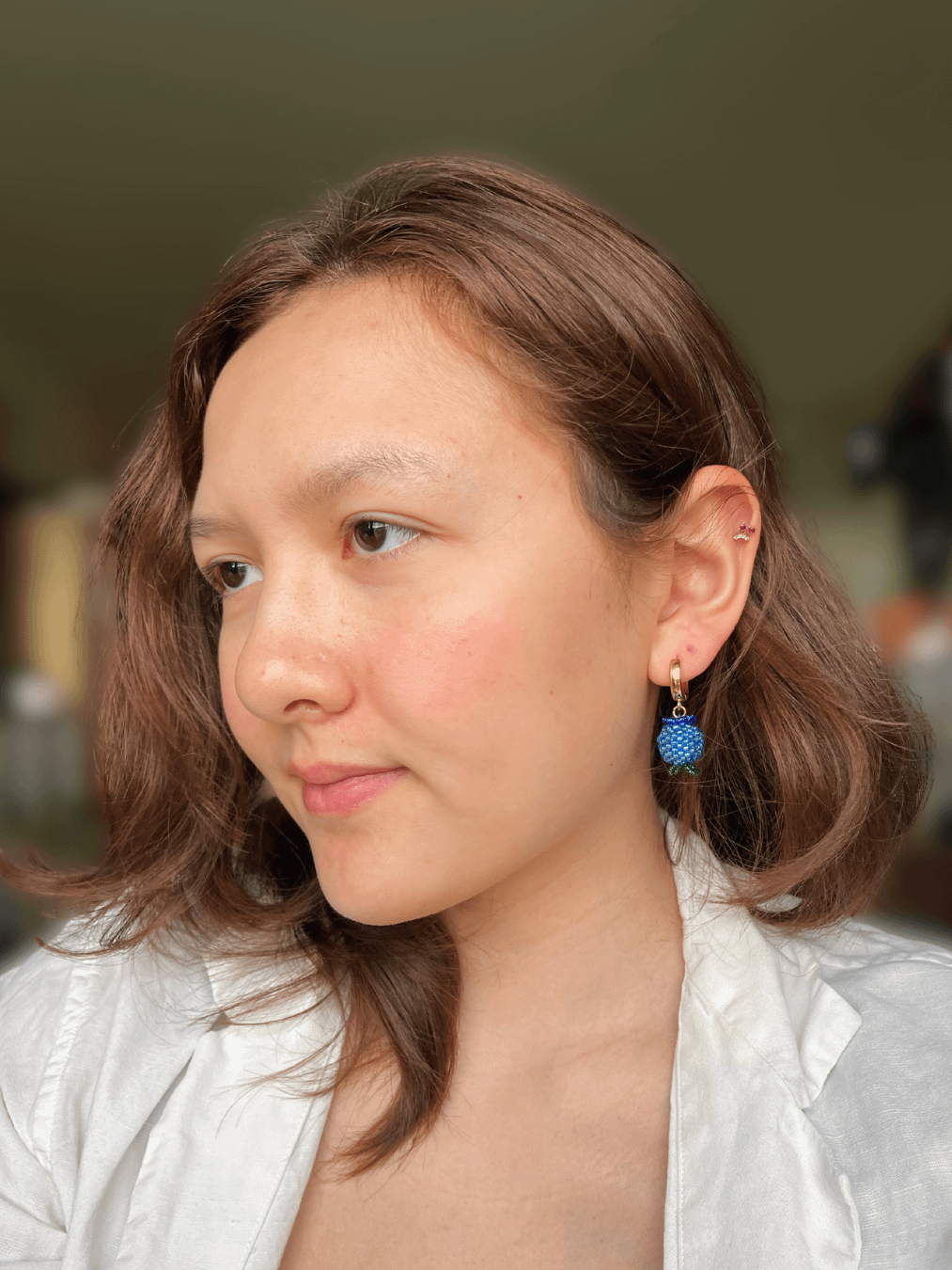 Blueberry Beaded Earrings product image (6)