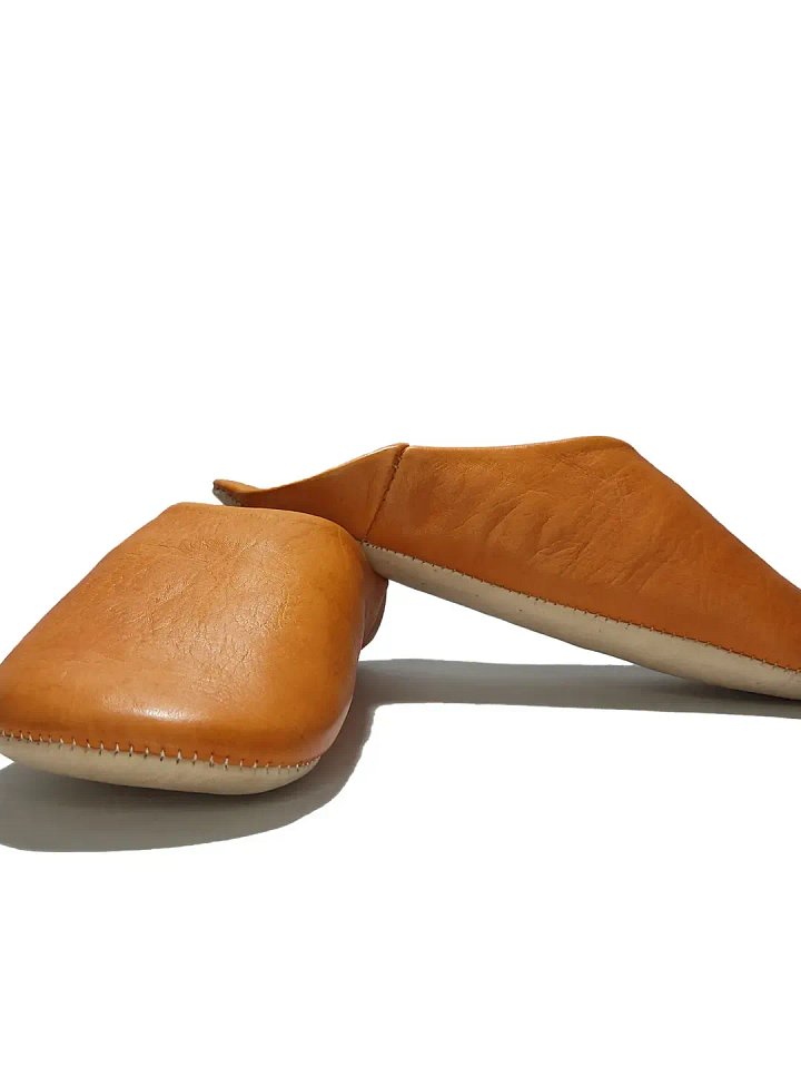 NEW Moroccan Orange Babouche Slippers (Size 7.5-8W) product image (1)