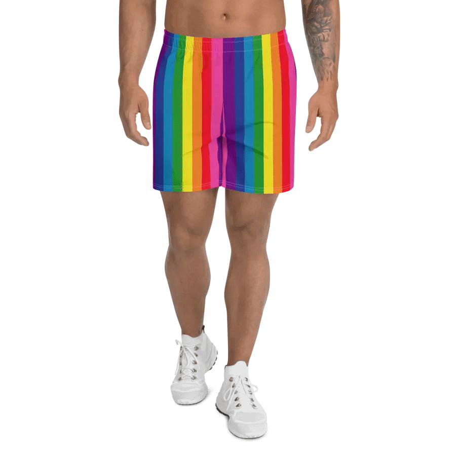 1978 Rainbow Pride Flag = 8-Color - All-Over Print Shorts product image (2)