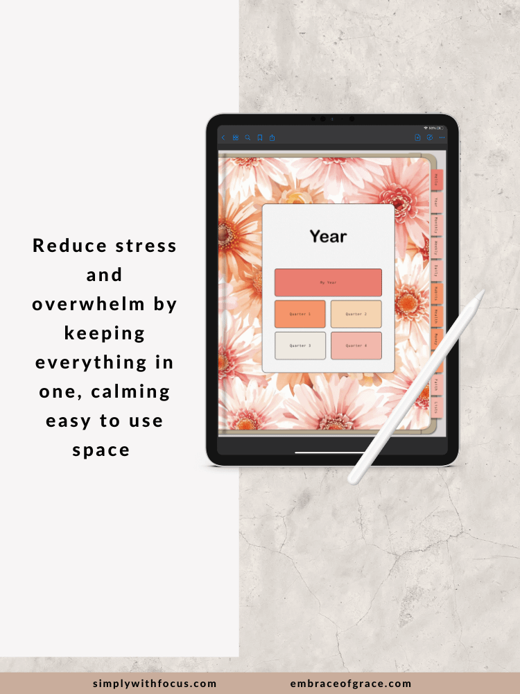 Pink Floral Digital Planner- Elegant, Accessible, and Faith-Inspired product image (2)