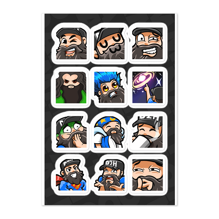 Emote Sticker Sheet. Set 1 product image (1)