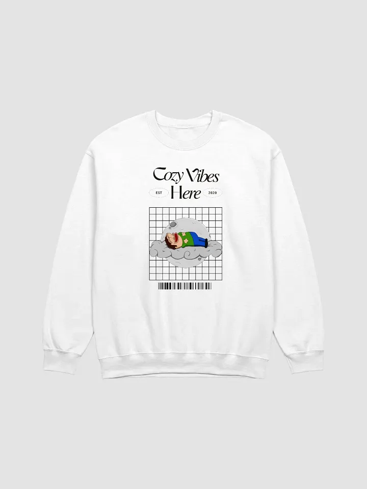 Cozy Vibes Here Crewneck (White Edition) product image (1)