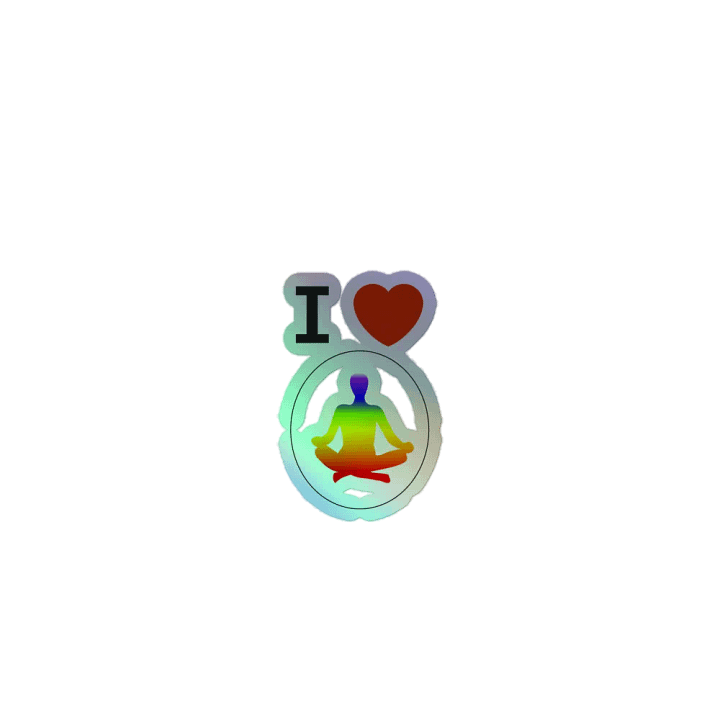 I Love Chakra Meditation Holographic Sticker product image (1)