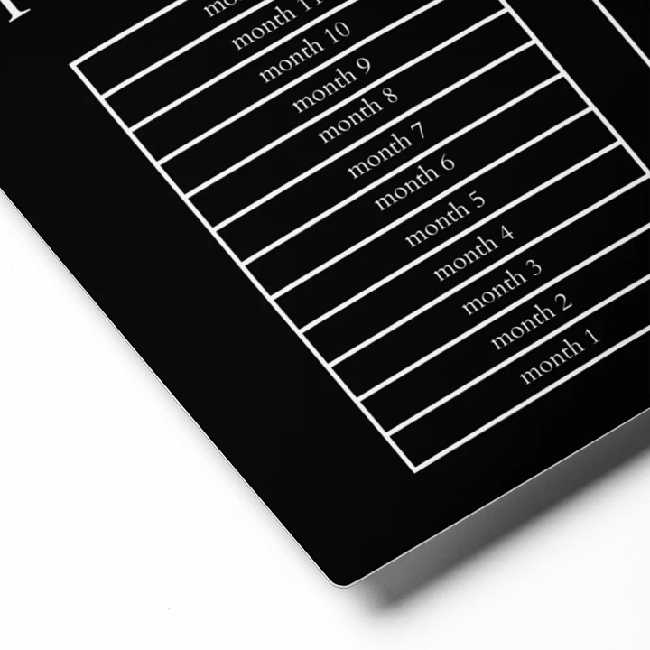HIGHFALUTIN ANNUAL RENT TRACKER (white design 1) product image (2)