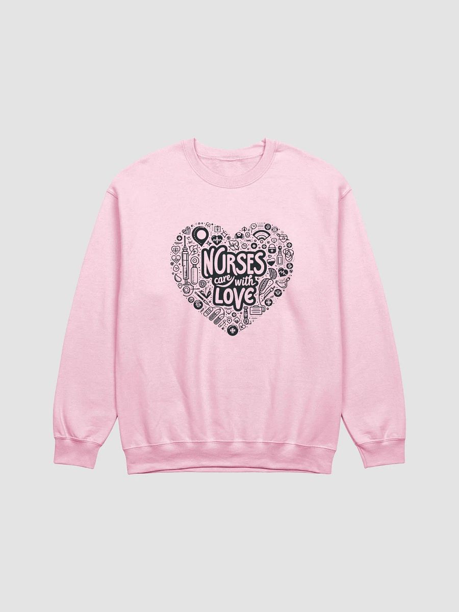 NURSES CARE WITH LOVE crewneck sweatshirt product image (2)
