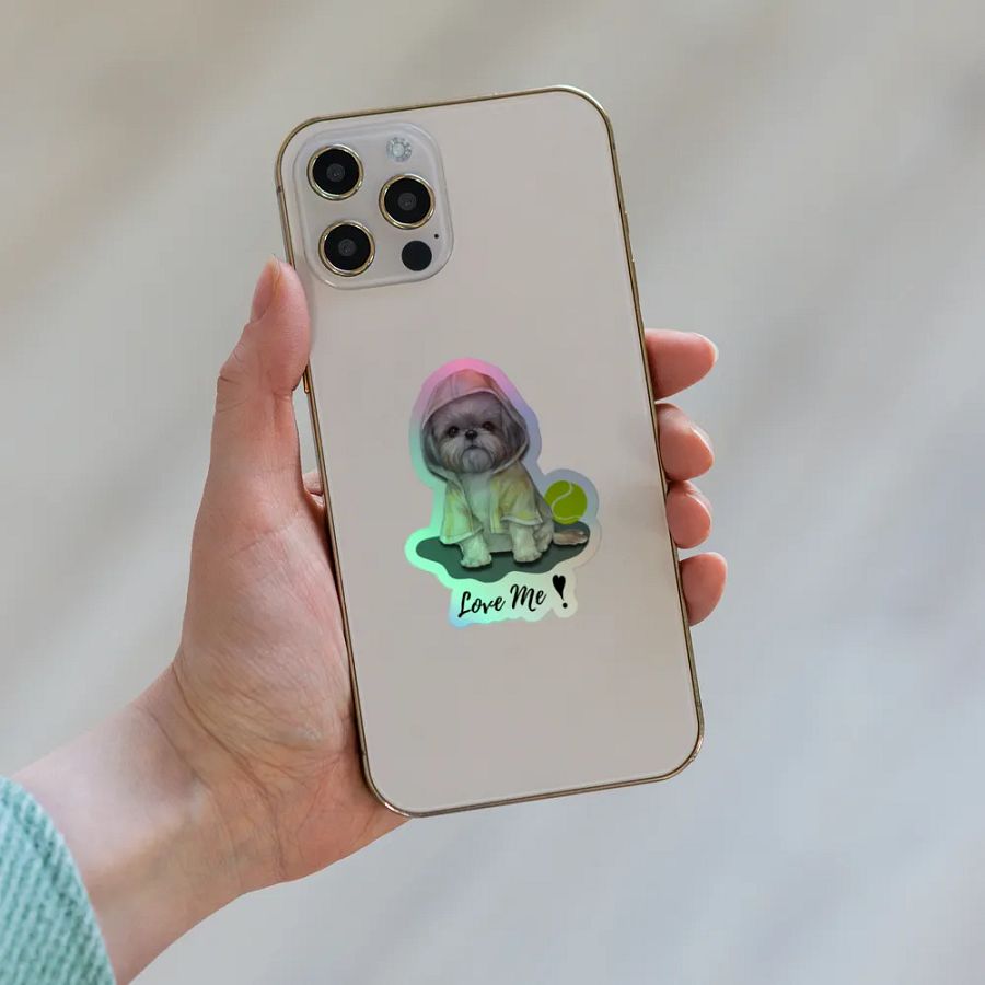 Rainy Day Pup Holographic Sticker Sheet product image (8)
