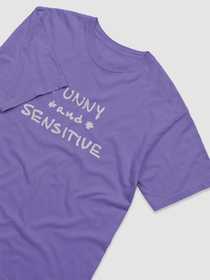 FUNNY *and* SENSITIVE (white design) garment-dyed tee product image (29)
