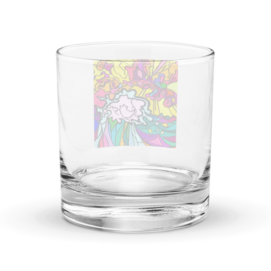 Vibrant Swirls Rocks Glass - Wave at Sunset product image (4)