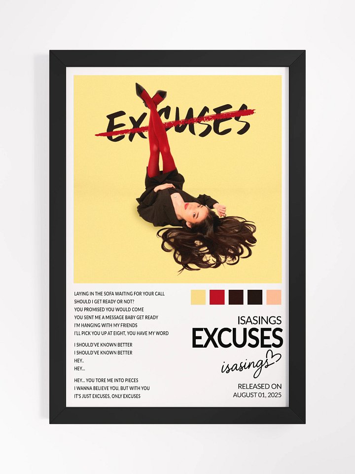 Excuses framed matte poster product image (1)