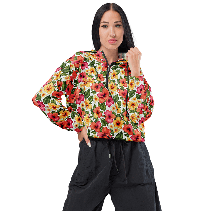Hibiscus Haven Women's Windbreaker product image (1)