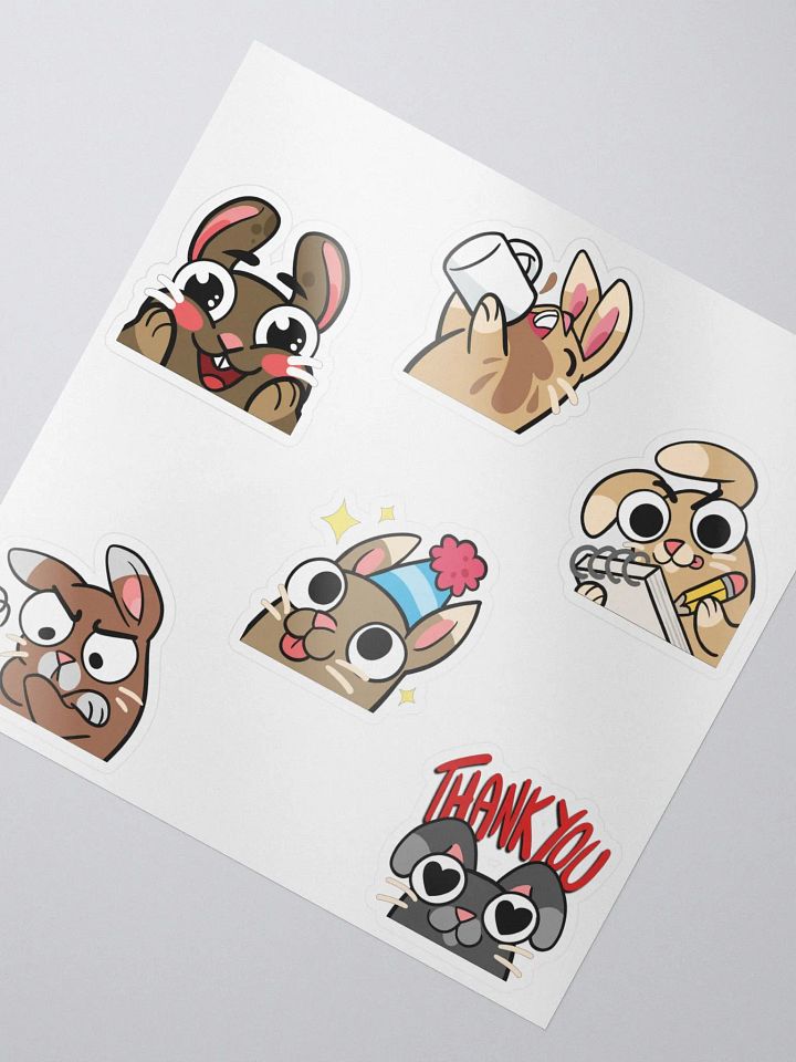 Bunny Emote Stickers! product image (2)