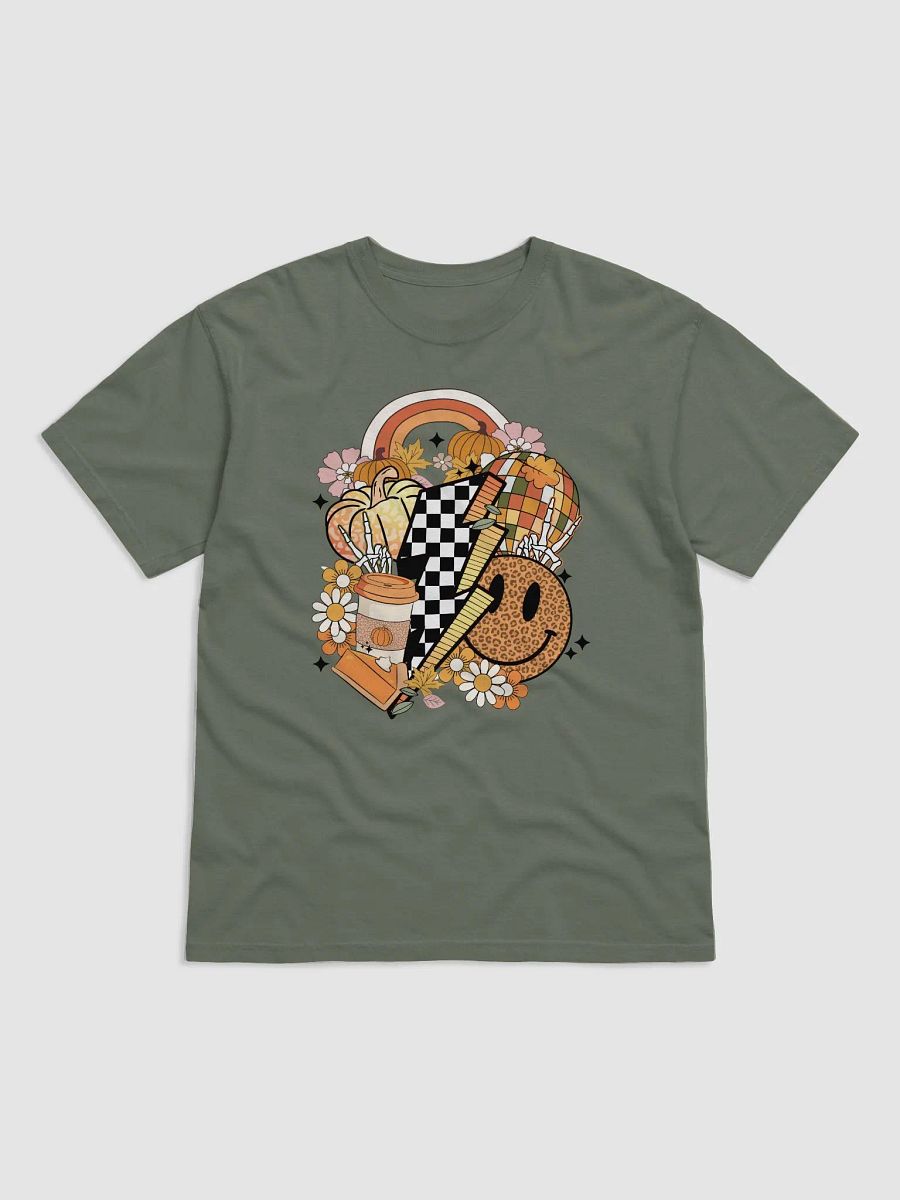 Fall and Halloween Elements Collage T-Shirt | Maximalist Fall and Halloween T-Shirt Design product image (18)