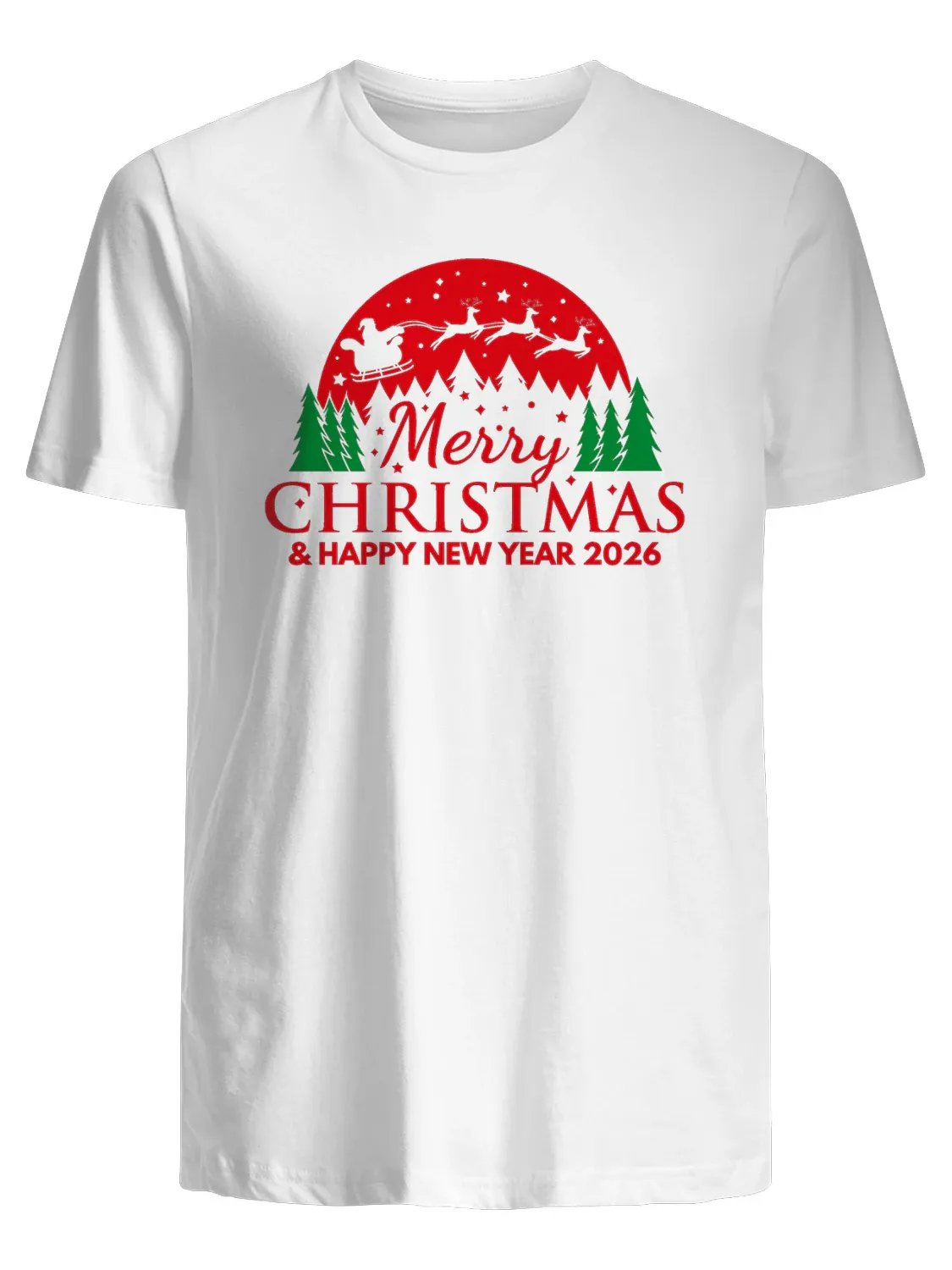 Merry Christmas & Happy New Year 2026 T-Shirt product image (1)